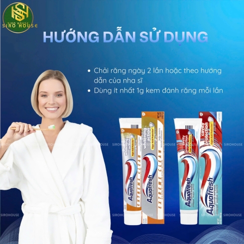 Kem đánh răng AQUAFRESH Whitening Action & Cavity Protection 158.7g