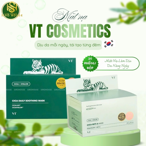 Mặt nạ rút chống lão hóa VT Cica Reti-A Mask 30 miếng