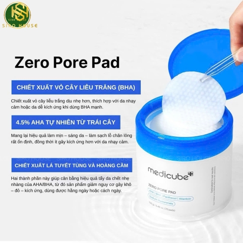 Toner pad MEDICUBE #Zero Pore Pad 70 miếng