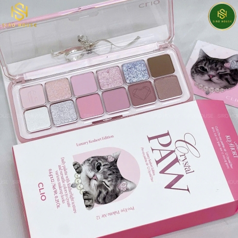 [Luxury Koshort Edition] Phấn mắt 12 ô CLIO Pro Eye Palette Air - Crystal Paw