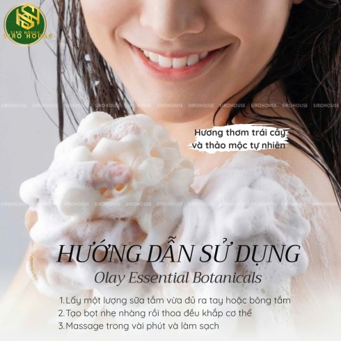 Sữa Tắm OLAY Infused With Essential Botanicals 700mL (Strawberry & Sweet Cream, Jasmine Blossom & Sandalwood, Peach Sorbet & Mandarin)