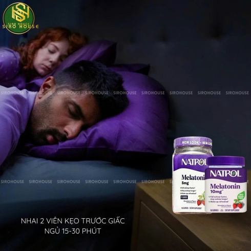 Kẹo Ngủ NATROL Melatonin Gummies 5mg 180 Viên & Melatonin Sleep 10mg 90 Viên