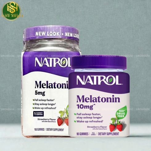 Kẹo Ngủ NATROL Melatonin Gummies 5mg 180 Viên & Melatonin Sleep 10mg 90 Viên