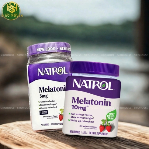 Kẹo Ngủ NATROL Melatonin Gummies 5mg 180 Viên & Melatonin Sleep 10mg 90 Viên