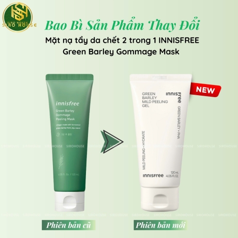 Tẩy da chết sạch da, dưỡng ẩm INNISFREE Green Barley Mild Peeling Gel 120mL