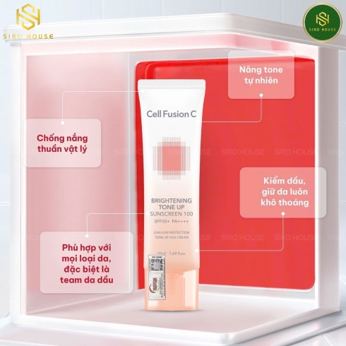 Kem chống nắng CELL FUSION C #Brightening Tone Up SPF50+ PA++++ 50mL