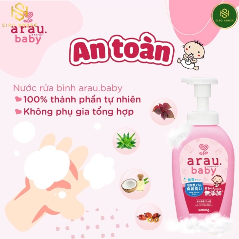 Nước rửa bình SARAYA Arau Baby 500mL 
