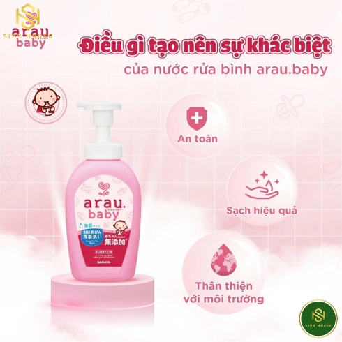 Nước rửa bình SARAYA Arau Baby 500mL 