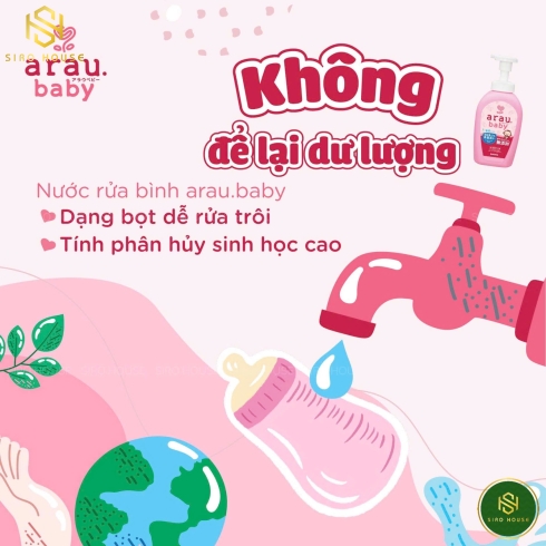 Nước rửa bình SARAYA Arau Baby 500mL 