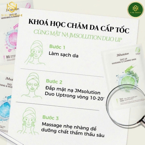 Mặt Nạ Dưỡng Da JMSOLUTION Duo Up 30mL (B5 Whitening & Barrier, H9 Whitening & Moisturizing, Tea Tree Whitening & Calming)