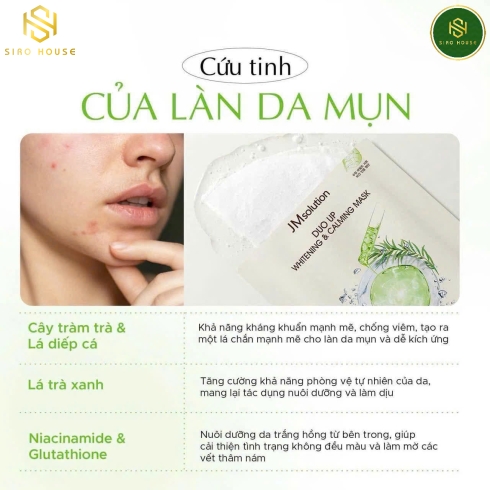 Mặt Nạ Dưỡng Da JMSOLUTION Duo Up 30mL (B5 Whitening & Barrier, H9 Whitening & Moisturizing, Tea Tree Whitening & Calming)
