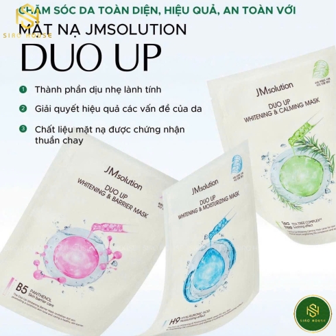 Mặt Nạ Dưỡng Da JMSOLUTION Duo Up 30mL (B5 Whitening & Barrier, H9 Whitening & Moisturizing, Tea Tree Whitening & Calming)