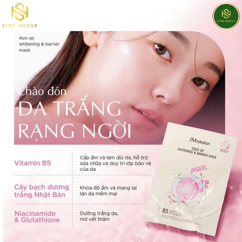Mặt Nạ Dưỡng Da JMSOLUTION Duo Up 30mL (B5 Whitening & Barrier, H9 Whitening & Moisturizing, Tea Tree Whitening & Calming)