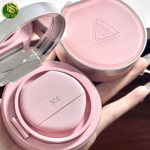 Phấn Nước 3CE Fitting Mesh Cover Cushion SPF40 PA++++ P01 11g x 2 (Bản gốc + Refill)