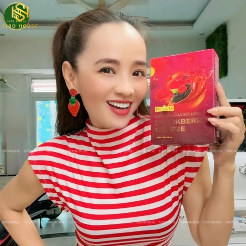 Cà phê giảm cân mâm xôi đen Premium Blackberry Coffee 15 gói x 16g